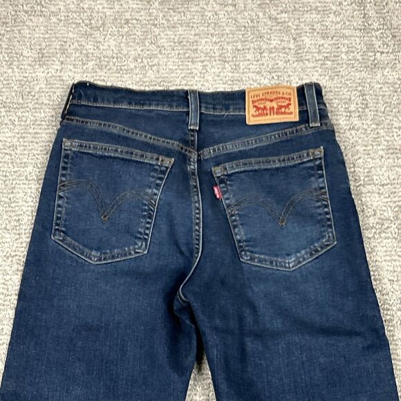 Levis Jeans Womens 27 Wedgie Straight High Rise Button Fly Stretch Denim 27x28 - Picture 8 of 9